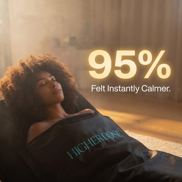 HigherDOSE spec ad: 95% Felt Instantly Calmer.